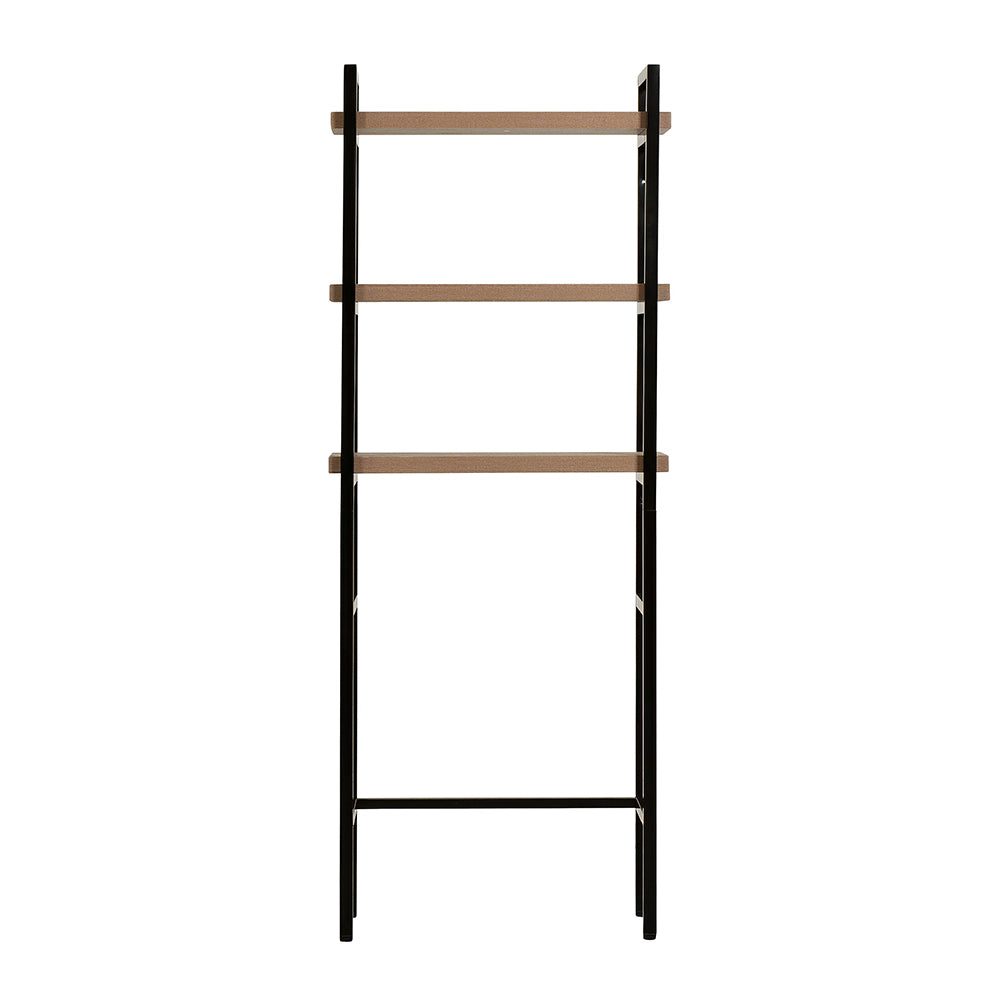 Over the Toilet Storage Rack with Adjustable Frame and Oak Finish