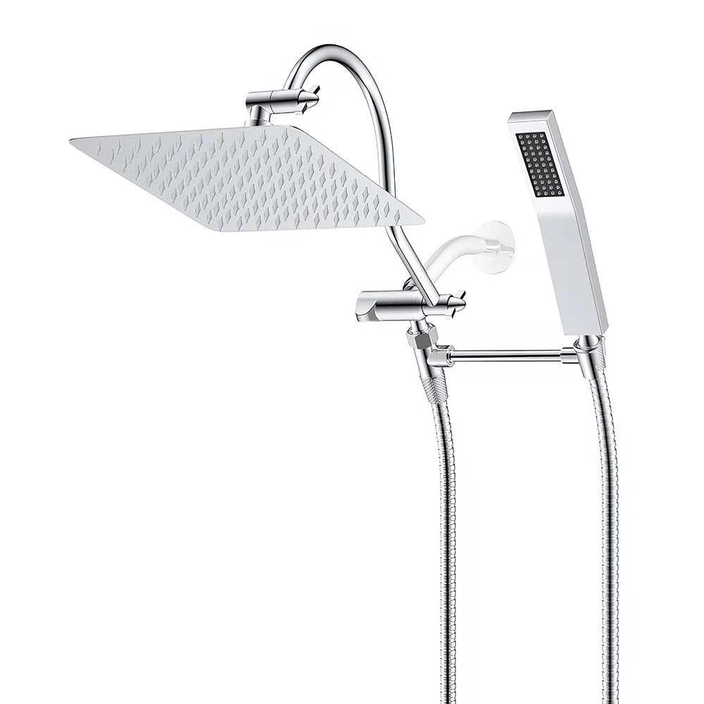 Dual Shower Head Combo with 10 Inch Rainfall and Handheld Spray