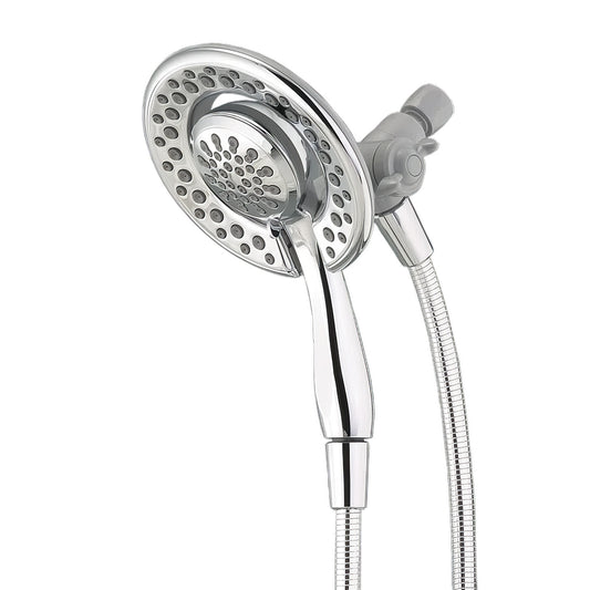 Dual Shower Head with Handheld Spray and Massage Settings