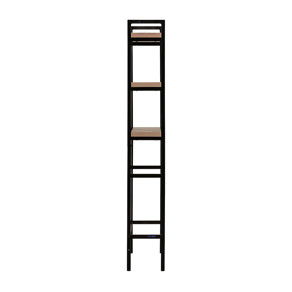 Over the Toilet Storage Rack with Adjustable Frame and Oak Finish