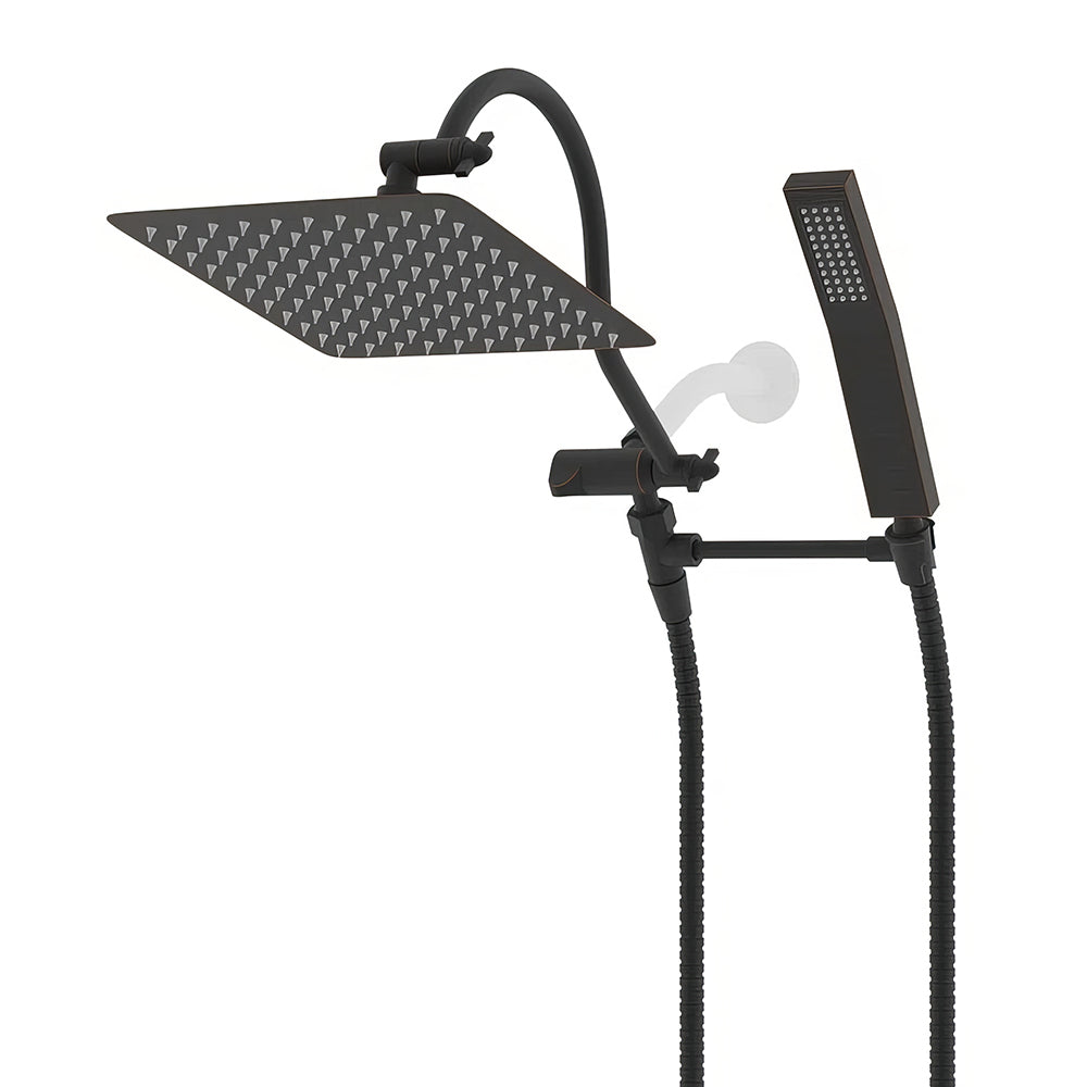 Dual Shower Head Combo with 10 Inch Rainfall and Handheld Spray